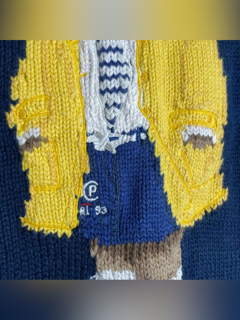 Polo Ralph Lauren Kid's Girls Blue Polo Bear Sweater Dress Size M (8-10) Blue - Picture 6 of 16